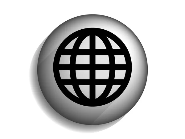 Icono plano del globo — Vector de stock