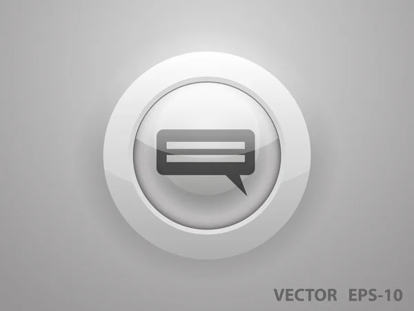 Icono plano de una comunicación — Vector de stock