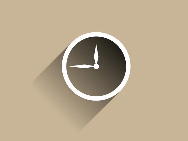 Flat icon of clock — Stock Vector