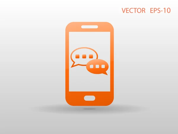 Mobile chatting icon — Stock Vector