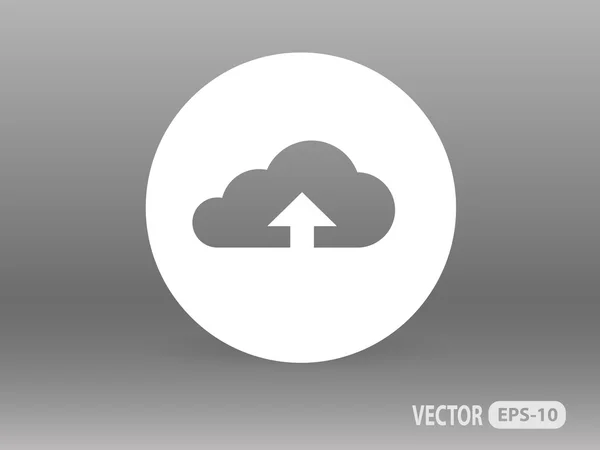 Flat icon of upload cloud — Stock Vector