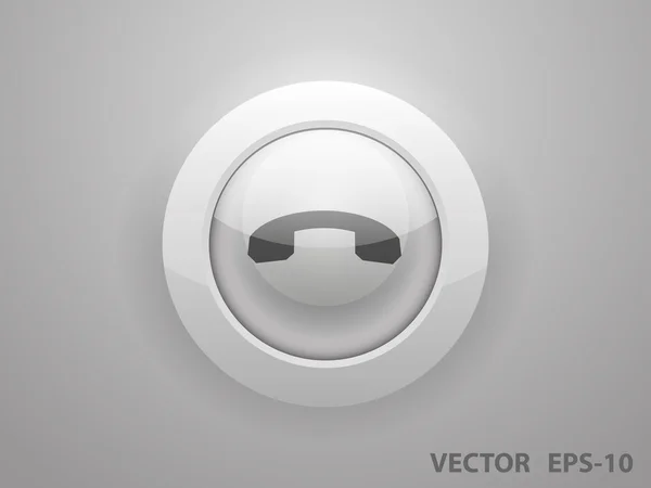 Icono plano de un teléfono — Vector de stock