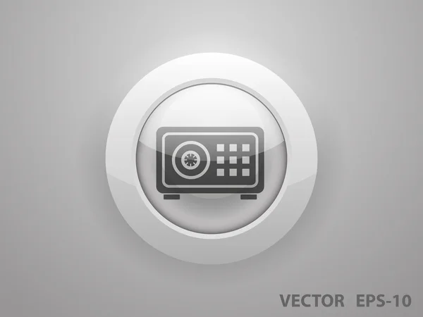 Icône plate de coffre-fort — Image vectorielle