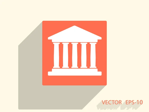 Pictogram van bank gebouw — Stockvector