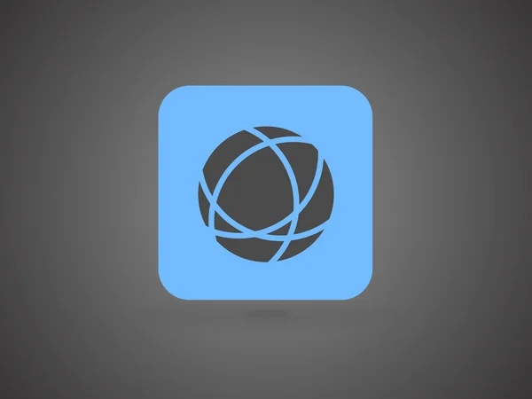 Icône plate du globe — Image vectorielle