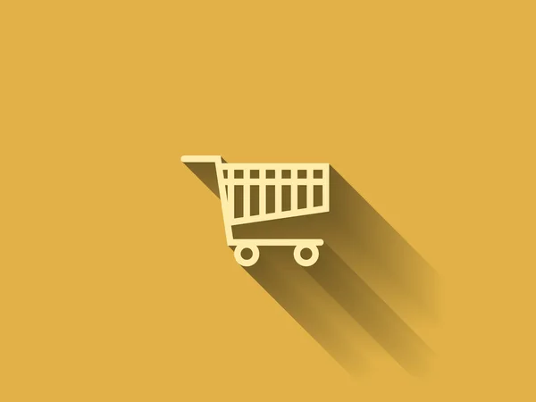 Icono plano de la carta de compras — Vector de stock