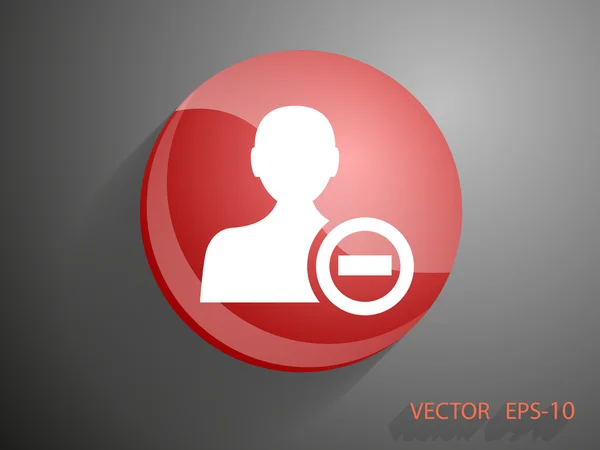 Odstranit kontaktní ikonu — Stockový vektor