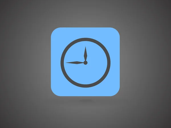 Icono plano del reloj — Archivo Imágenes Vectoriales