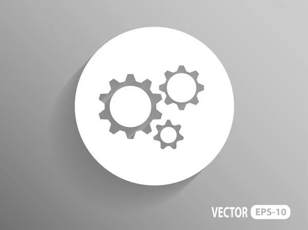 Flat icon of gears — Stock Vector