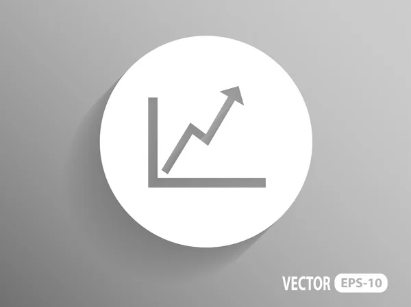 Flat icon of graph — Stock Vector