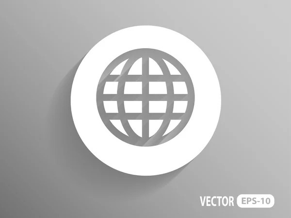 Flat icon of globe — Stock Vector