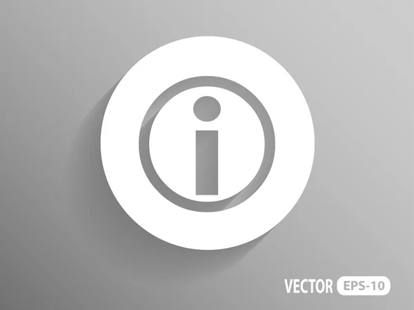 Platte pictogram voor info — Stockvector