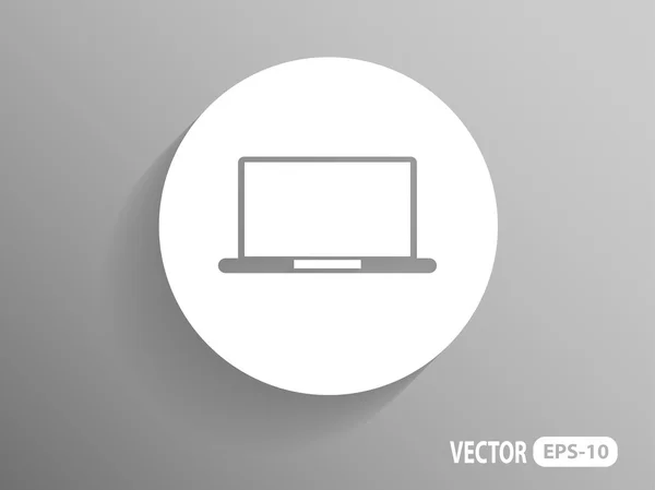 Płaski ikona laptopa — Wektor stockowy