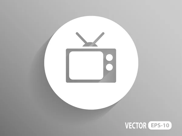 Flat icon of tv — Stock Vector