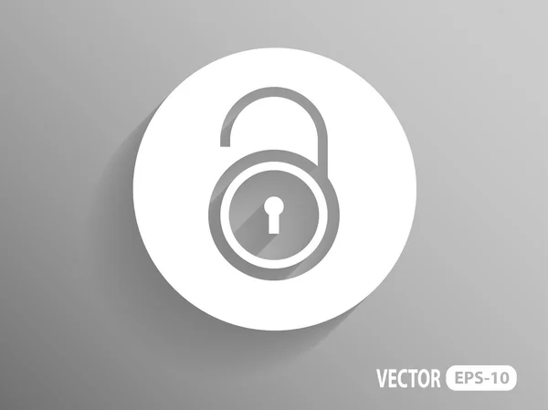 Icono plano de desbloqueo — Vector de stock