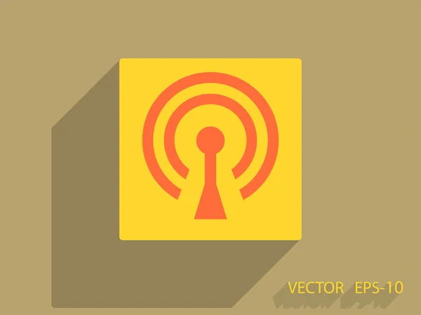 Ícone plano de wifi — Vetor de Stock