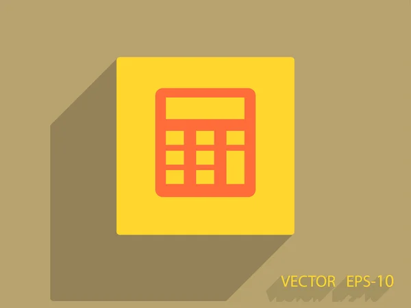 Icône plate de la calculatrice — Image vectorielle