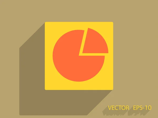 Ícone plano do gráfico financeiro — Vetor de Stock