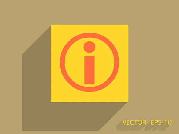 Icono plano de info — Vector de stock