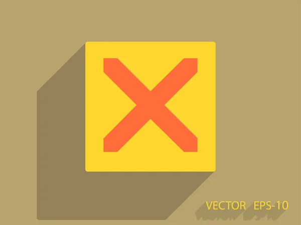 Flat  icon of prohibit — Stock Vector