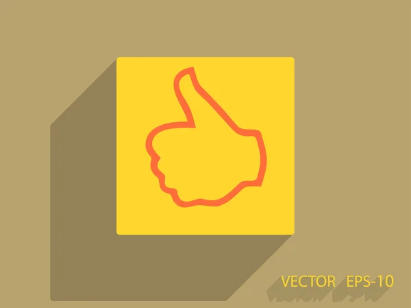 Icono plano de ok — Vector de stock