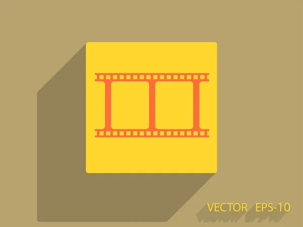 Platte pictogram van video — Stockvector