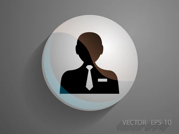 Icône plate de l'homme d'affaires — Image vectorielle