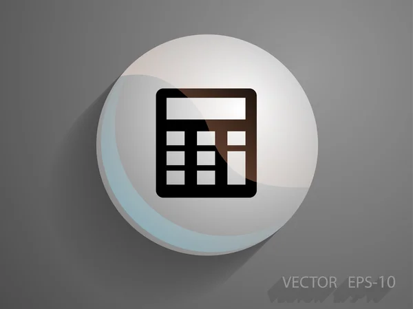 Flat icon of calculator — Stock Vector