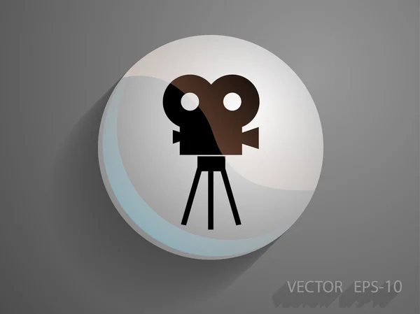 Flat icon of cinema — Stock Vector