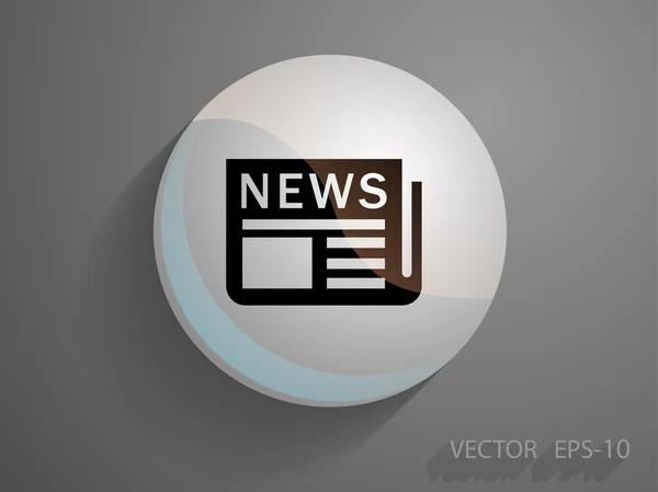 Flat  icon of news — Stock Vector