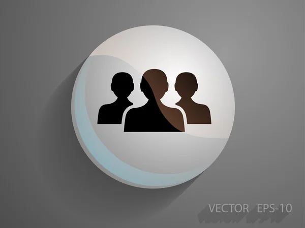 Icono plano del trabajo en equipo — Vector de stock