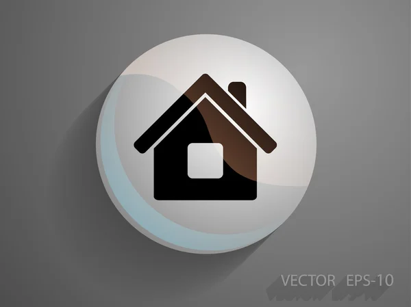 Icono plano del hogar — Archivo Imágenes Vectoriales