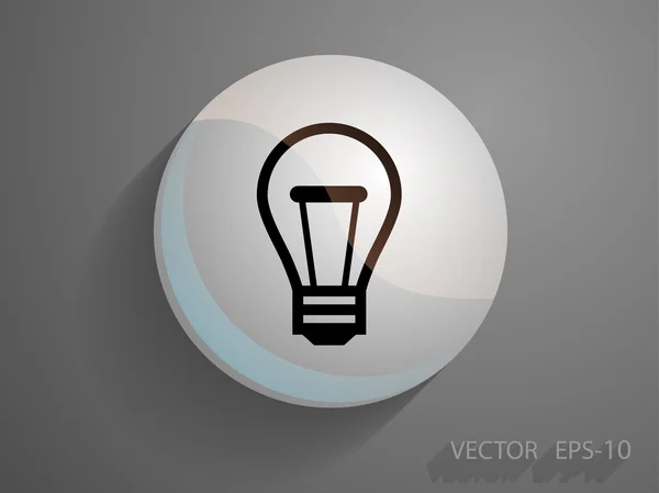 Icono plano de la idea — Vector de stock