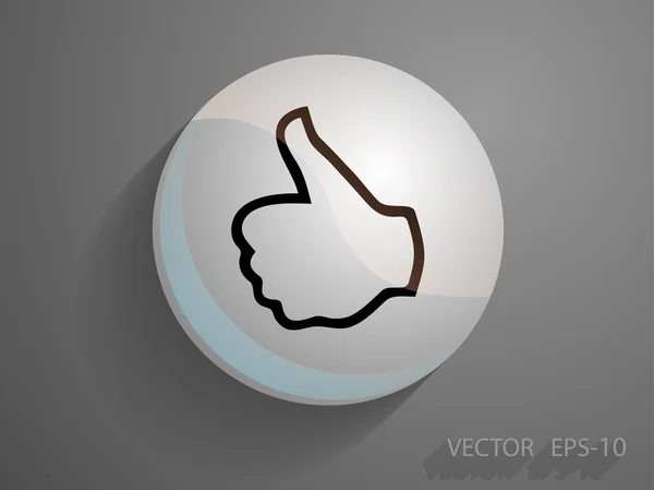 Icono plano de ok — Vector de stock