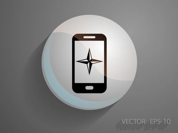 Flad ikon af smartphone – Stock-vektor