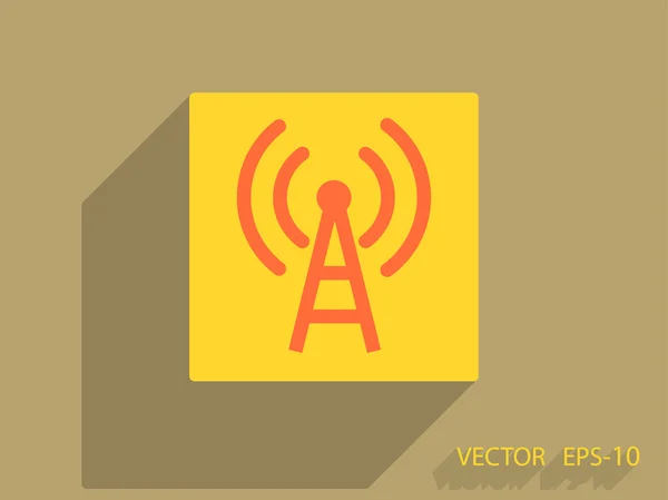 Ícone plano de wifi — Vetor de Stock