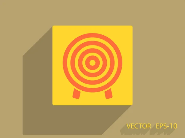 Icono plano de objetivo — Vector de stock