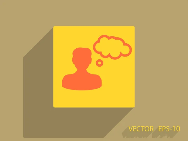 Icono plano de hombre de negocios — Vector de stock