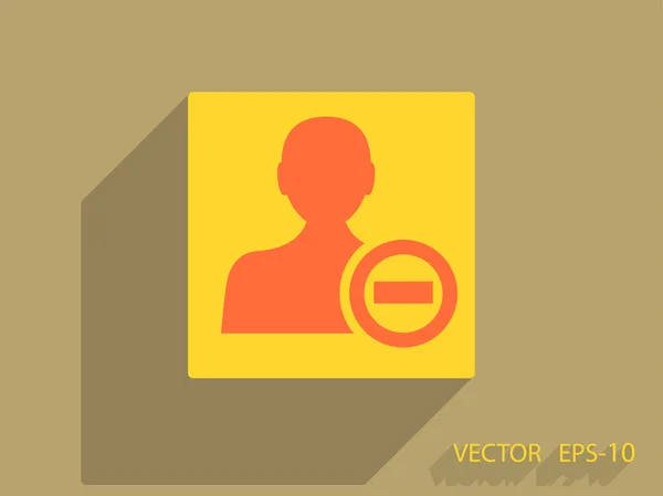 Eliminar icono de contacto — Vector de stock