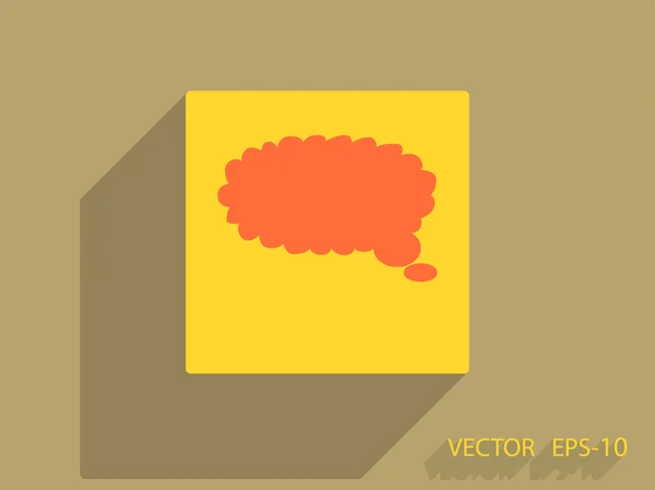Flache Ikone einer Kommunikation — Stockvektor