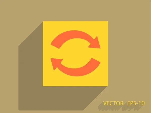 Platte pictogram van cyclische — Stockvector