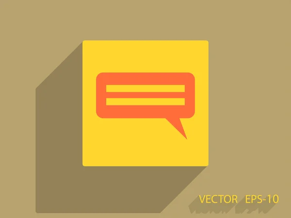 Icono plano de una comunicación — Vector de stock