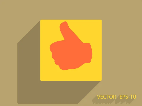 Icono plano de ok — Vector de stock