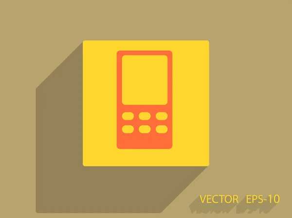 Плоская иконка мобильного телефона — стоковый вектор