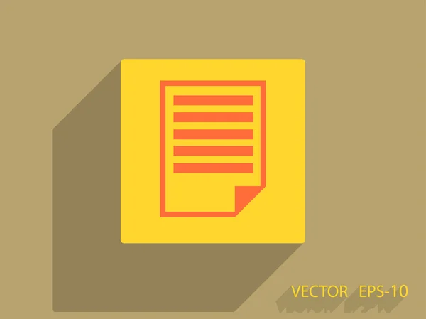 Platte pictogram van nota 's — Stockvector