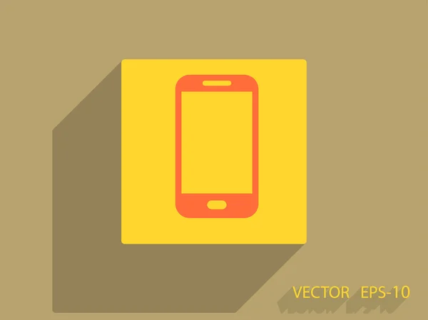 Flat icon of smartphone — Stock Vector