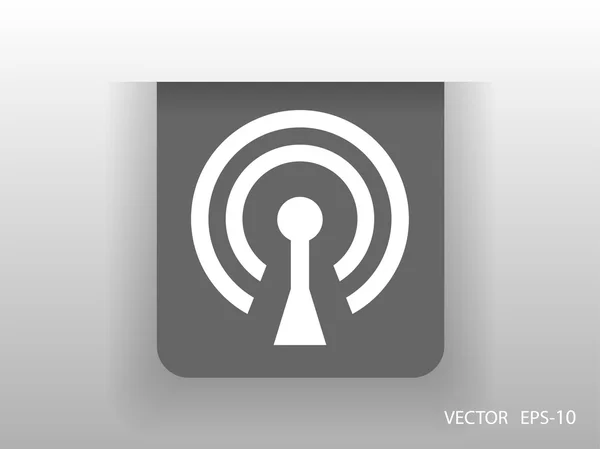 Icono plano de wifi — Vector de stock