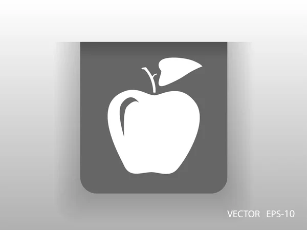 Icono plano de manzana — Vector de stock