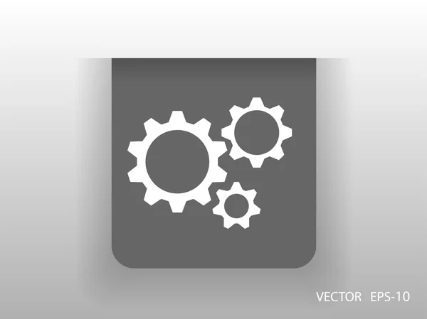 Flat icon of gears — Stock Vector