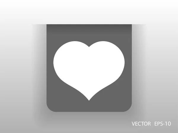 Flat icon of heart — Stock Vector